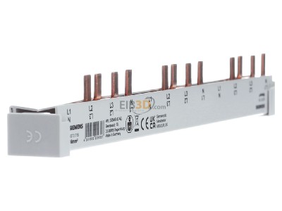 View on the left Siemens 5ST3715 Phase busbar 4-p 16mm 214mm 
