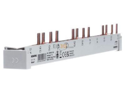 Ansicht links Siemens 5ST3715 Stiftsammelschiene 16mm 214mm M.Endkap 