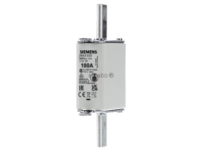 Frontansicht Siemens 3NA3030 NH-Sicherungseinsatz G0 100A 500AC/440VDC 