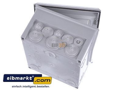 Top rear view Hager VE106D Surface mounted distribution board 190mm

