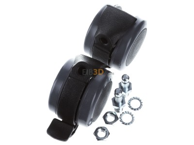 Ansicht oben links Rittal CP 6148.000 (VE1Set) Doppel-Lenkrollen d=75mm CP 6148.000 (Inhalt: 1Satz)