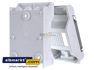 Back view Hensel KV 9104 Surface mounted distribution board 228mm

