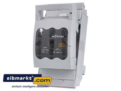 Frontansicht Hensel 4012591692294 NH-Schalter Gr.00 MS NH 00