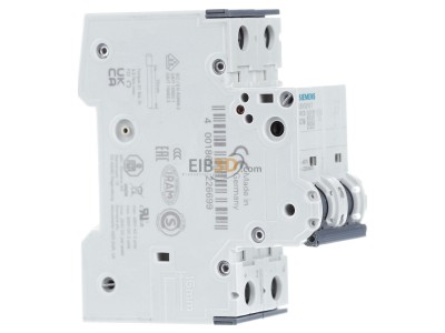 Ansicht links Siemens 5SY5216-7 LS-Schalter AC/DC C16A,2pol,T=70,10kA 