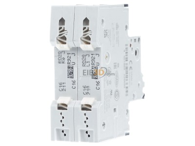 Ansicht hinten Siemens 5SY5216-7 LS-Schalter AC/DC C16A,2pol,T=70,10kA 