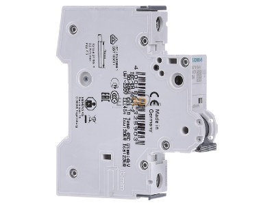 View on the left Siemens 5SY6104-6 Miniature circuit breaker 1-p B4A 

