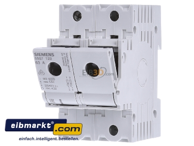 Front view Siemens Indus.Sector 5SG7123 Neozed switch disconnector 2xD02 63A
