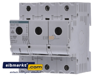 Front view Siemens Indus.Sector 5SG7133 Neozed switch disconnector 3xD02 63A
