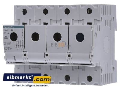 Front view Siemens Indus.Sector 5SG7163 Neozed switch disconnector 3xD02 63A
