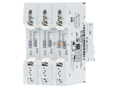 Back view Siemens 5SY4306-8 Miniature circuit breaker 3-p D6A 
