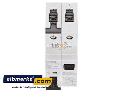 View up front Siemens Indus.Sector 5SU1154-7KK10 Earth leakage circuit breaker C10/0,01A 
