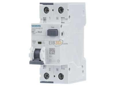 Front view Siemens 5SU1354-6KK10 Earth leakage circuit breaker B10/0,03A 
