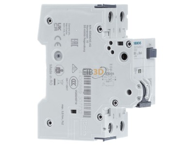 Ansicht links Siemens 5SU1354-6KK10 FI/LS-Schutzeinrichtung B,10A,1+N,30mA,10kA 