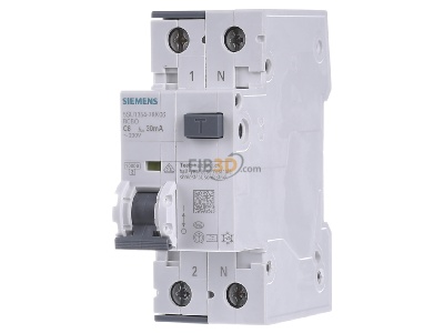 Frontansicht Siemens 5SU1354-7KK06 FI/LS-Schutzeinrichtung C,6A,1+N,30mA,10kA 