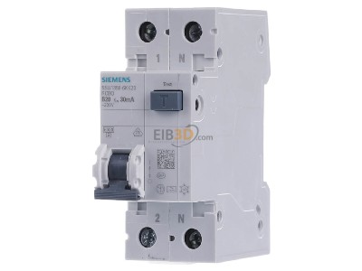 Front view Siemens 5SU1356-6KK20 Earth leakage circuit breaker B20/0,03A 
