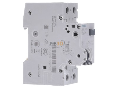 View on the left Siemens 5SU1356-6KK25 Earth leakage circuit breaker B25/0,03A 
