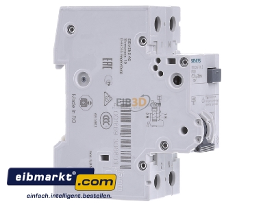 Ansicht links Siemens Indus.Sector 5SU13567KK13 FI/LS-Schutzeinrichtung C,13A,1+N,30mA,6kA 5SU1356-7KK13