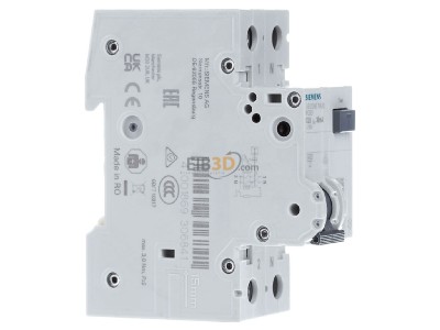 View on the left Siemens 5SU1356-7KK20 Earth leakage circuit breaker C20/0,03A 
