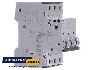 View on the left Siemens Indus.Sector 5SY6350-6 Miniature circuit breaker 3-p B50A
