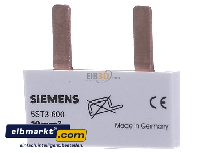 Front view Siemens Indus.Sector 5ST3600 Phase busbar 1-p 10mm
