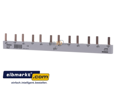 Frontansicht Siemens Indus.Sector 5ST3608 Stiftsammelschiene 6x2-phasig 