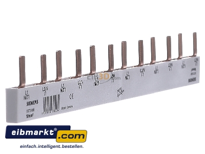 View on the left Siemens Indus.Sector 5ST3608 Phase busbar 2-p 10mm 210mm
