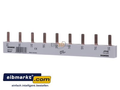 Front view Siemens Indus.Sector 5ST3614 Phase busbar 3-p 10mm - 
