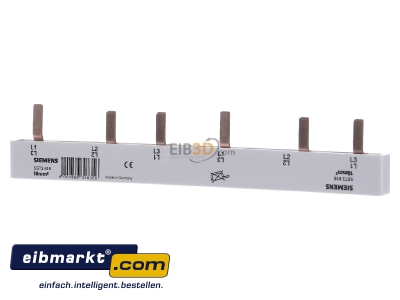 Front view Siemens Indus.Sector 5ST3618 Phase busbar 1-p 10mm²
