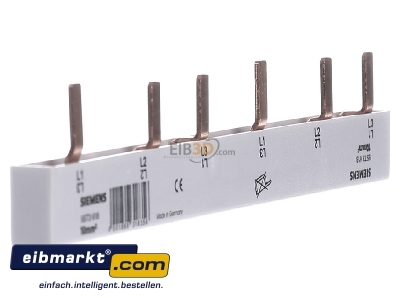 View on the left Siemens Indus.Sector 5ST3618 Phase busbar 1-p 10mm²
