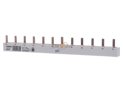 Front view Siemens 5ST3623 Phase busbar 2-p 10mm 
