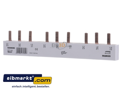 Front view Siemens Indus.Sector 5ST3644 Phase busbar 3-p 16mm 157,5mm 
