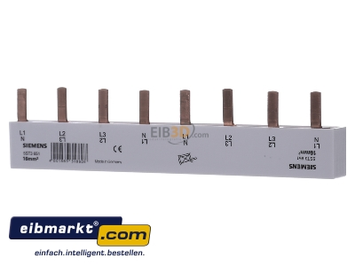 Frontansicht Siemens Indus.Sector 5ST3651 Stiftsammelschiene 2x4-phasig 