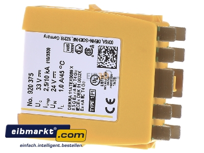 View on the right Dehn+Shne BXT ML4 BD HF 24 Combined arrester for signal systems 
