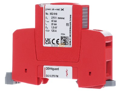 Front view Dehn DG S 275 FM Surge protection for power supply 
