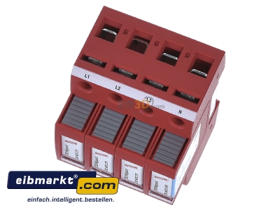 View up front Dehn+Shne DG M TT 275 FM Surge protection for power supply
