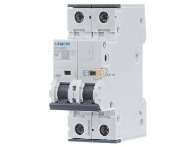 Front view Siemens 5SY4508-7 Miniature circuit breaker 2-p C8A 
