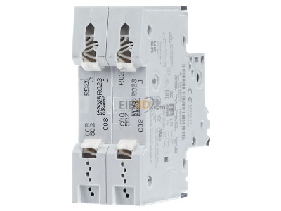 Back view Siemens 5SY4508-7 Miniature circuit breaker 2-p C8A 
