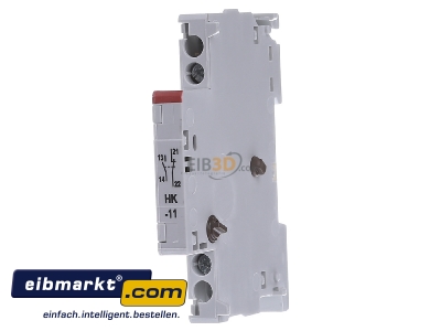 Front view ABB Stotz S&J HK11 Auxiliary contact block 1 NO/1 NC
