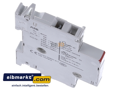 View top left ABB Stotz S&J HK11 Auxiliary contact block 1 NO/1 NC
