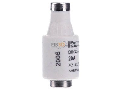 View on the left Mersen DIIGG50V20 Diazed fuse link DII 20A 
