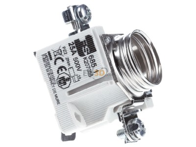 View on the left Mersen 00685.100000 Diazed fuse base 1xDII 63A 
