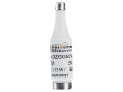 Front view Mersen NDZGG50V6 Diazed fuse link NDZ 6A 
