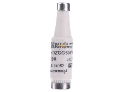 Front view Mersen NDZGG50V10 Diazed fuse link NDZ 10A 
