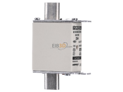 Ansicht links Mersen NH000GG50V25 NH-ZERO-Sicherungseinsatz 25A,Gr.000,AC500V 