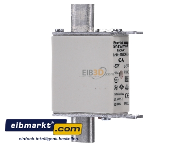 Ansicht links Mersen 1B655. NH-ZERO-Sicherungseinsatz 63A,Gr.000,AC500V 
