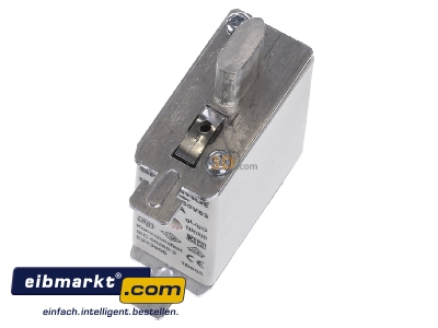 Ansicht oben vorne Mersen 1B655. NH-ZERO-Sicherungseinsatz 63A,Gr.000,AC500V 