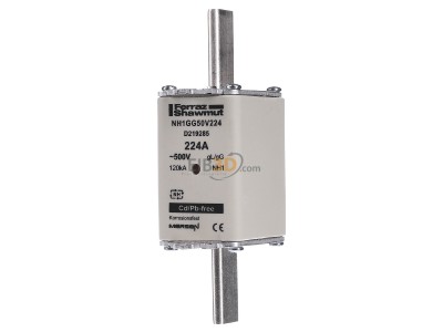 Frontansicht Mersen NH1GG50V224 NH-Sicherungseinsatz SF Gr.1 gG 224A/500V KM 