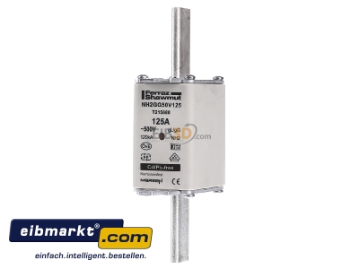 Frontansicht Mersen T215688 NH-ZERO-Sicherungseinsatz Gr.2, 125A AC500V NH2GG50V125