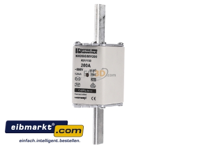 Front view Mersen R217733 Low Voltage HRC fuse NH2 200A
