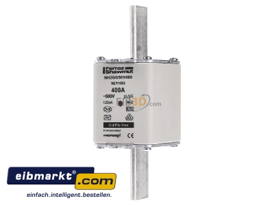 Frontansicht Mersen N211083 NH-ZERO-Sicherungseinsatz Gr.2, 400A AC500V NH2GG50V400
